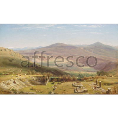 Фреска Affresco, Worthington Whittredge The Amphitheatre of Tusculum and Albano Mountains Rome